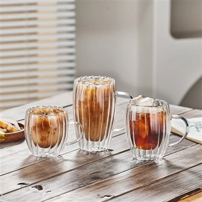 Tazza in vetro isolante-a doppia parete